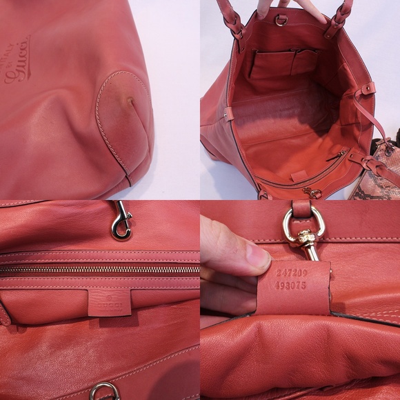 *SOLD* Gucci Leather Craft Tote with Pouch - Picture 8 of 8